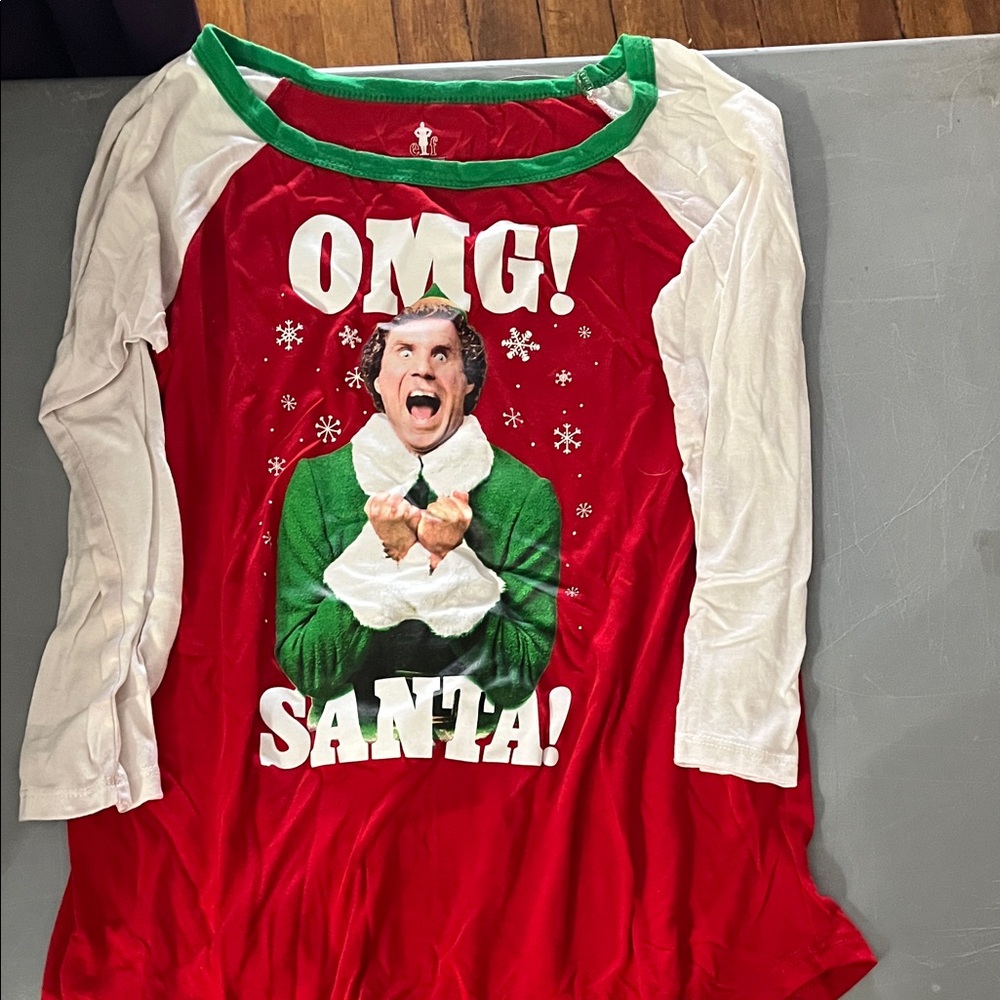 Festive Red and White Women’s Shirt